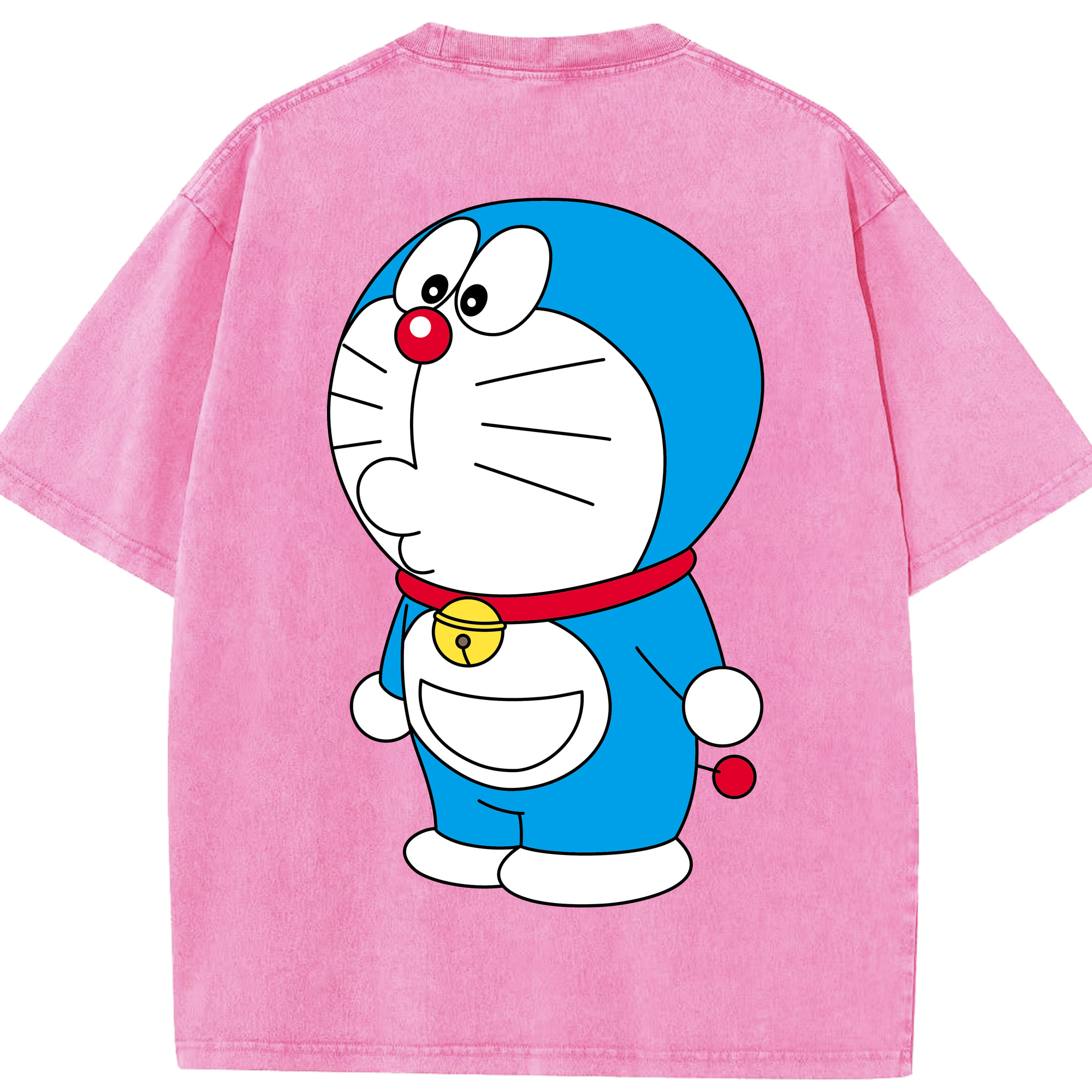 （画像用） ドラえもん Doraemon 綿100% ヴィンテージ風 半袖Tシャツ（背面プリント）